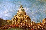 Francesco Guardi The Doge of Venice goes to the Salute on 21 November to Commemorate the end of the Plague of 1630 Spain oil painting artist